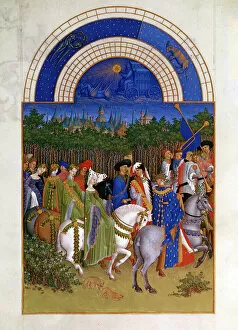 Spring Collection: May, 1412-1416. Artist: Paul Limbourg