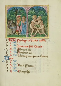 Courtship Prints: May Calendar Page: Courting: Gemini; Book of Hours, early 16th century. Creator: Unknown