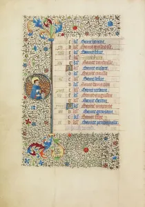 Workshop Of The Bedford Master Prints: May Calendar Page: Saint Ives; Book of Hours