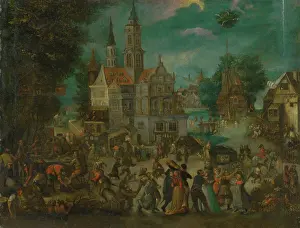 Festivities Prints: May Celebrations (Celebrations outside the Castle), c1600-1630. Creator: David Vinckboons