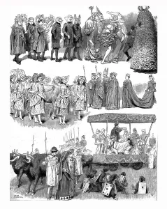 May Day Prints: The May-Day Festivities at St.Mary Cray, Kent, 1890. Creator: Unknown