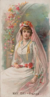 May Day Prints: May Day, France, from the Holidays series (N80) for Duke brand cigarettes, 1890. 1890