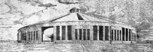 As It May Be In Germany: A Round Hall For A Zeppelin, 1909. Creator: Fuchs