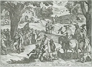 Falcon Prints: May: A Hunt, published 1599. Creator: Antonio Tempesta