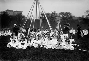 Central Park Prints: May Pole - Central Park, between c1910 and c1915. Creator: Bain News Service