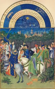 Jean Collection: May - the town of Riom, 15th century, (1939). Creator: Jean Limbourg