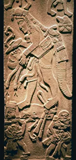 Human Prints: Mayan stela showing human sacrifice