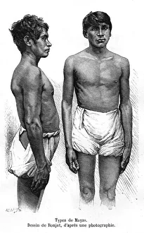 Ronjat Prints: Mayan types, Yucatan, Mexico, 19th century. Artist: E Ronjat