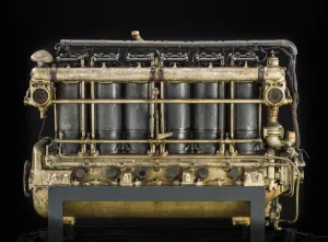 Dirigible Prints: Maybach MB IVa, In-line 6 Engine, ca. 1916. Creator: Maybach Motorenbau
