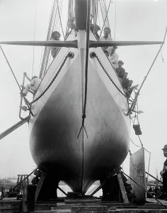 Graving Dock Prints: Mayflower, 1886. Creator: Johns Johnston