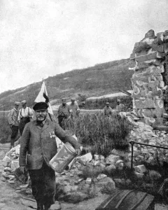 The mayor of Ablain-Saint-Nazaire in the ruins of the commune, 1915 The mayor of Ablain-Saint-Nazaire in the ruins of the commune, 1915