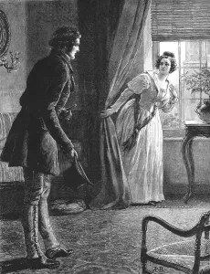 The Mayor of Casterbridge, by Thomas Hardy. The Man before her was not Henchard, 1886. Creator: Robert Barnes