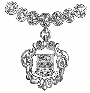 Corporation Prints: Mayoralty Chain for the Corporation of Carlisle, 1850. Creator: Unknown