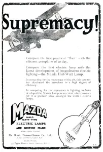 Watt Prints: Mazda Half-Watt Type Electric Lamps Advert, 1919