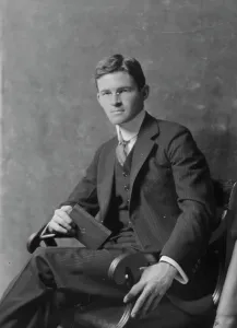 Starched Collar Prints: McKinley, S.B. Mr. portrait photograph, 1916. Creator: Arnold Genthe