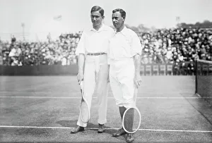 Tennis Prints: McLoughlin [and] Rice [tennis], 1913. Creator: Bain News Service
