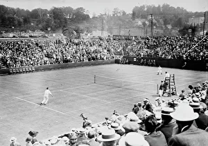 Tennis Court Prints: McLoughlin & Rice, 1913. Creator: Bain News Service