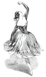 Fanny Prints: Md. elle Fanny Eissler dancing The Saragossa, 1844. Creator: Unknown