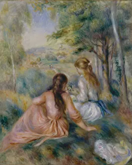 Meadow Gallery: In the Meadow, 1888-92. Creator: Pierre-Auguste Renoir