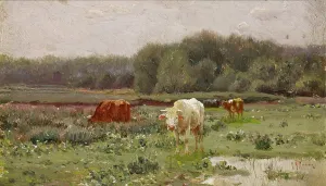 Pasture Prints: In the Meadow, about 1891. Creator: Henry Rankin Poore