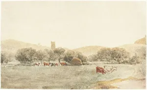 A Meadow with Cattle near Glastonbury. Creator: Peter de Wint