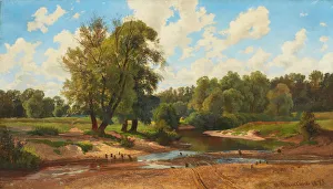 Shishkin Prints: A meadow ford, 1873
