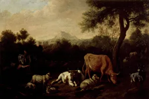 Meadow Landscape, 1670-1690. Creator: Dirk van Bergen