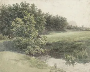 Geraldine Jacoba Van De Sande Bakhuyzen Prints: Meadow landscape with canal, 1836-1895. Creator: Gerardina Jacoba van de Sande Bakhuyzen