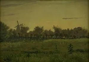 Kyhn Vilhelm Prints: The Meadow near the Artist's House at Farimagsvej outside Copenhagen