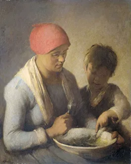 Forks Prints: The Meal, 1850-1892. Creator: Auguste Boulard