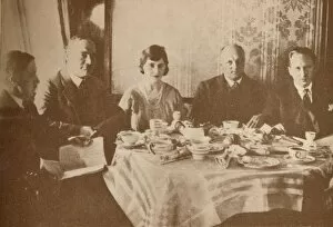 Air Travel Gallery: A Meal Aboard the Graf Zeppelin While Flying over the Atlantic, 1927
