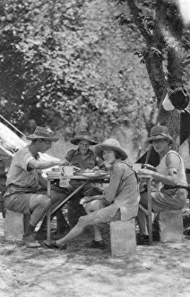 Meal time, Livingstone to Broken Hill, Northern Rhodesia, 1925 (1927). Artist: Thomas A Glover Meal time, Livingstone to Broken Hill, Northern Rhodesia, 1925 (1927). Artist: Thomas A Glover