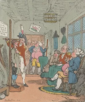 Rowlandson Thomas Collection: Measuring Substitutes for the Army of Reserve, 1815. 1815. Creator: Thomas Rowlandson