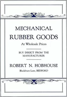 Rubber Collection: Mechanical Rubber Goods - Robert N. Hobhouse advert, 1916