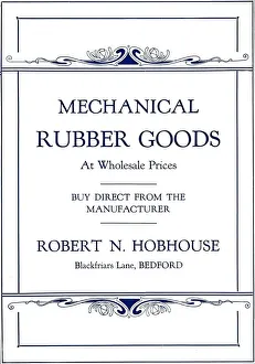 Rubber Collection: Mechanical Rubber Goods - Robert N. Hobhouse advert, 1916