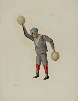 Rattle Prints: Mechanical Toy, c. 1937. Creator: Isidore Danziger