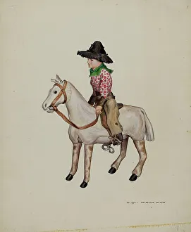 Cowboy Prints: Mechanical Toy, c. 1939. Creator: Gwendolyn Jackson