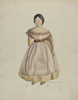 Period Costume Collection: Mechanical Walking Doll, c. 1938. Creator: Bertha Semple