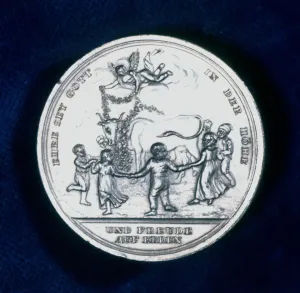 Smallpox Prints: Medal commemorating the discovery of smallpox vaccination in 1796 (1800)