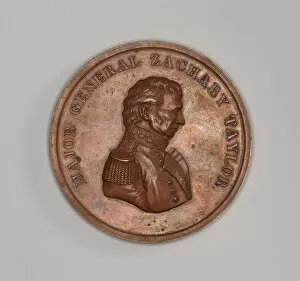 Epaulette Gallery: Medal commemorating Major General Zachary Taylor, 1847. Creator: Charles C. Wright