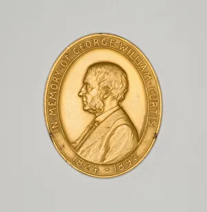 Rights Collection: Medal Depicting George William Curtis, 1892 / 1908. Creator: Victor David Brenner