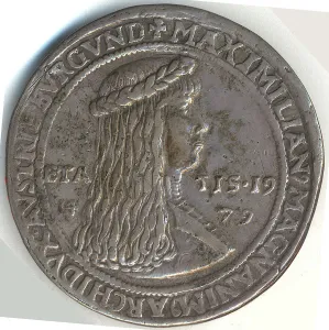 Burgundy Prints: Medal of Maximillian I as Archduke Of Austria and Maria of Burgundy, 1479 (