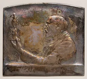 Medal portraying Delacour, 1899. Creator: Victor David Brenner Medal portraying Delacour, 1899. Creator: Victor David Brenner