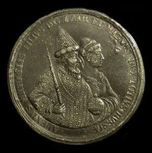 Alexis Of Russia Collection: Medal Tsar Alexis I of Russia (to celebrate the birth of Peter the Great), ca 1775