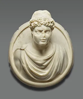 Medallion with the Bust of a Young Man, A.D. 300-400. Creator: Unknown
