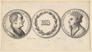 Wenceslaus And Xa0 Prints: Medallions with portraits of Sebald Beham and Anna Beham, 1647