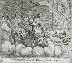 Dragons Prints: Medea Destroying Jason's Family and Home
