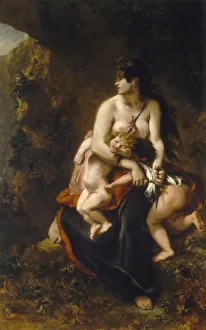 Medea Gallery: Medea (Medee furieuse). Artist: Delacroix, Eugene (1798-1863)