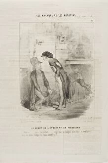 French Text Gallery: A Medical Student Starting Out (plate 12), 1843. Creator: Charles Emile Jacque