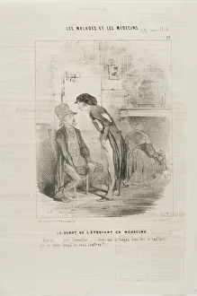 Examination Prints: A Medical Student Starting Out (plate 12), 1843. Creator: Charles Emile Jacque
